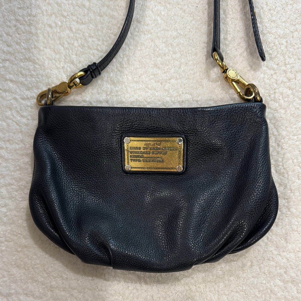 Marc Jacobs Black Leather Crossbody Bag